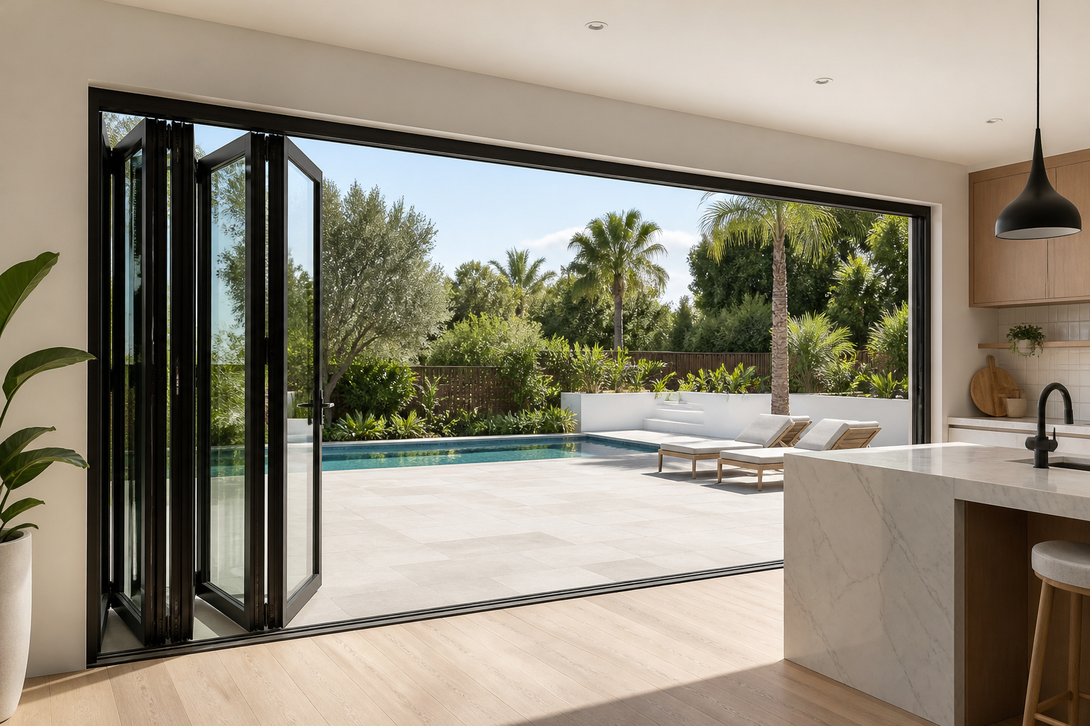VLX 100 Bifold / Folding Door in San Jose, CA | Meridian Windows and Doors San Jose - detail 4